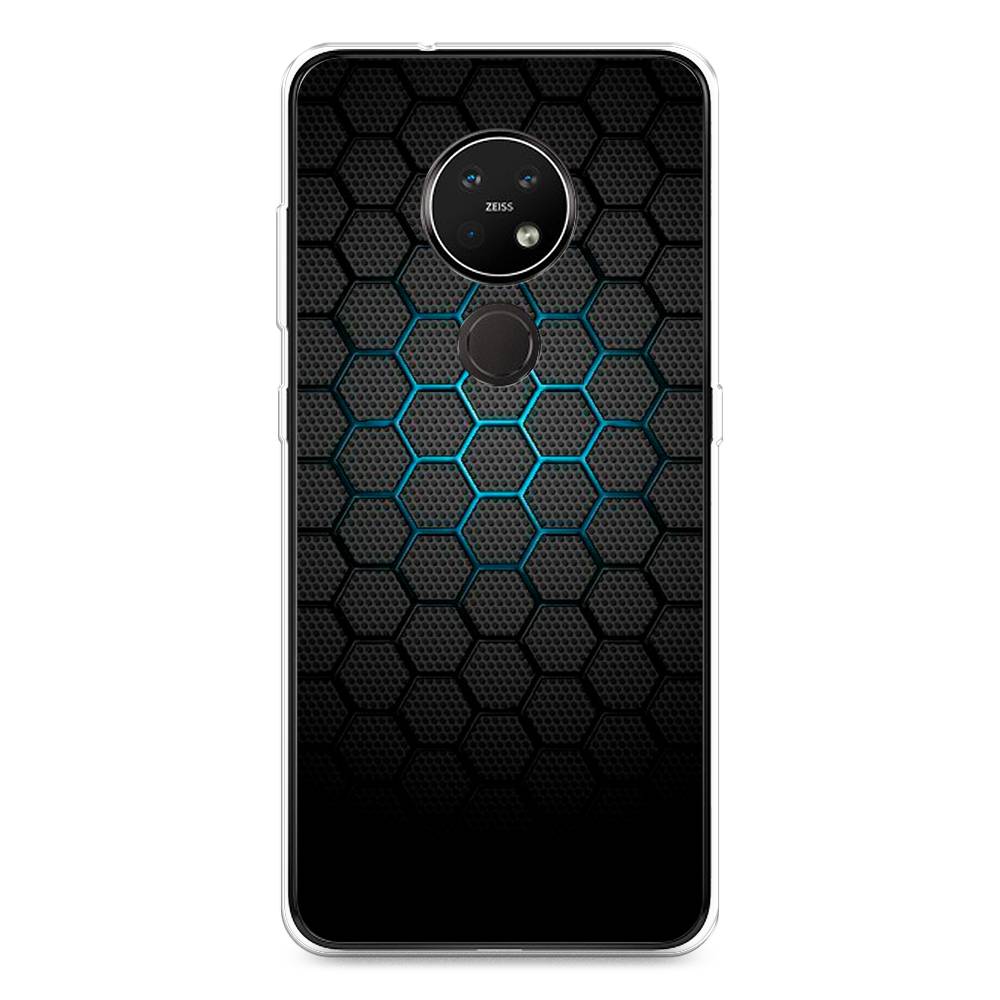 фото Чехол awog "бирюзовые соты" для nokia 7.2