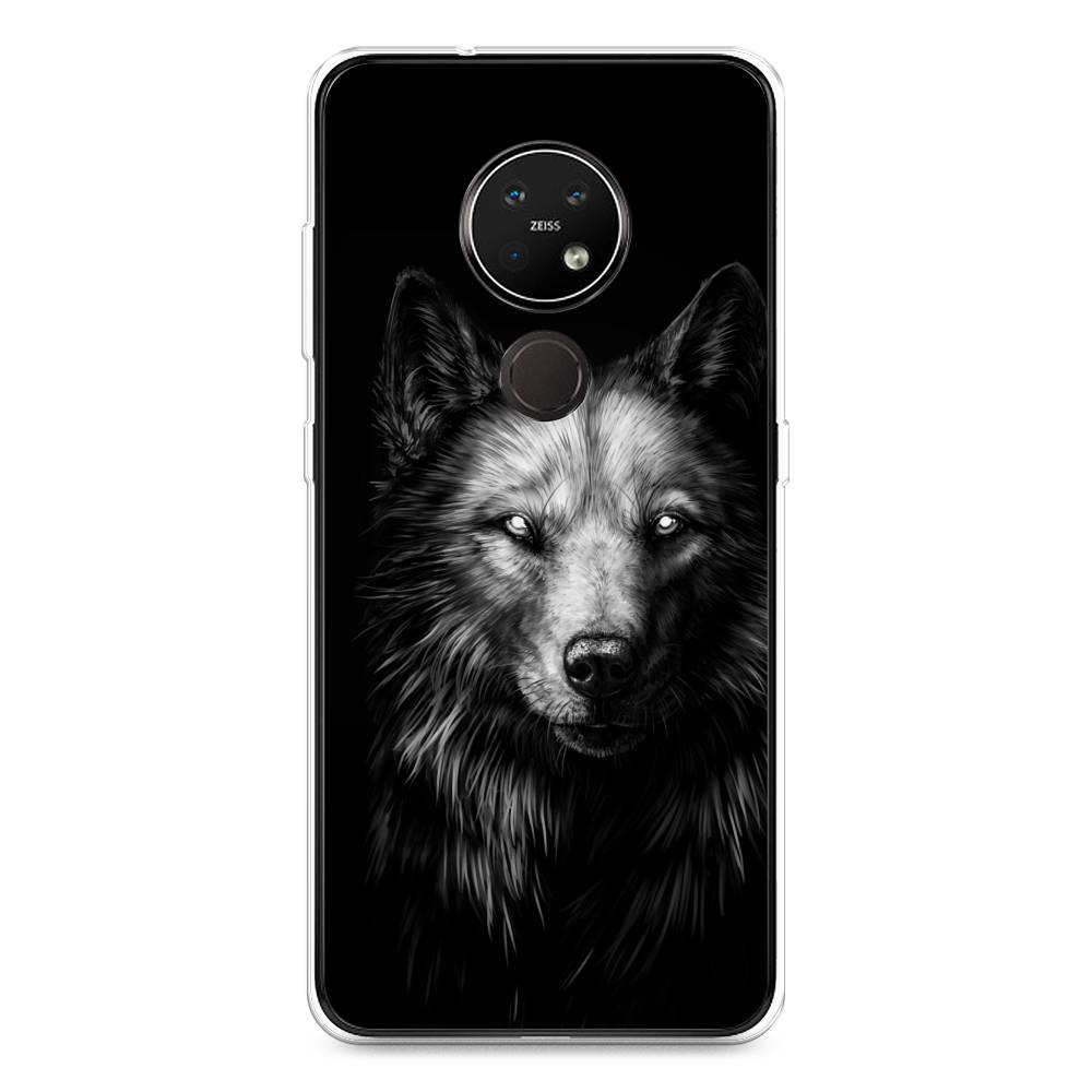 

Чехол Awog на Nokia 7.2 / Нокиа 7.2 "Волк черно белый", Серый;бежевый;белый, 123150-1