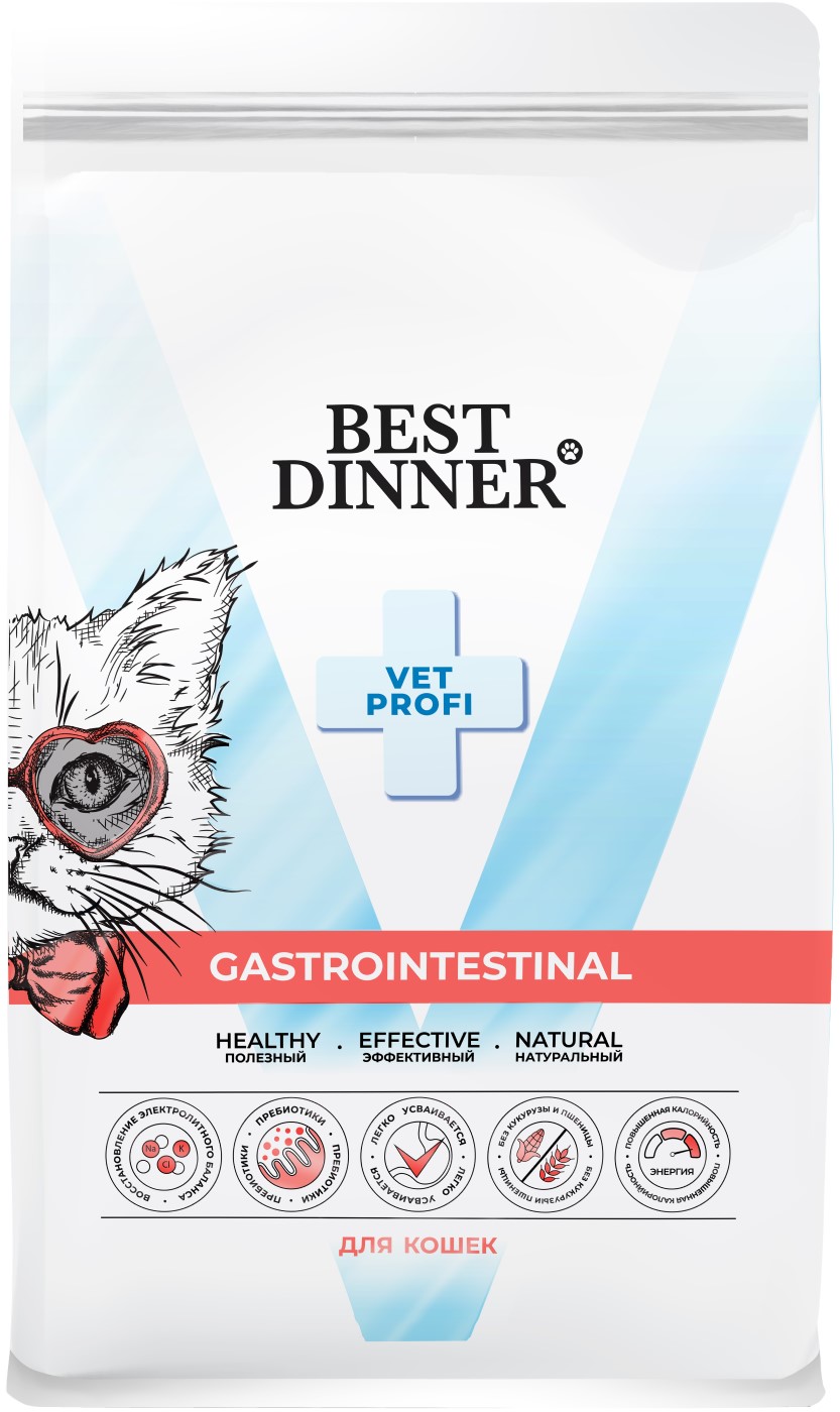 

Сухой корм для кошек Best Dinner Vet Profi Gastro Intestinal курица, 7 кг