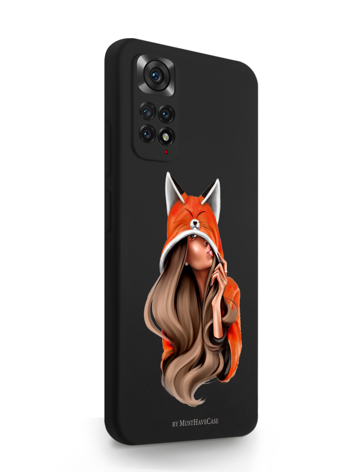 

Чехол MustHaveCase Xiaomi Redmi Note 11 Pro 4G Лисичка черный, Оранжевый;черный, Xiaomi Redmi Note 11 Pro 4G Foxy Girl/ Лисичка