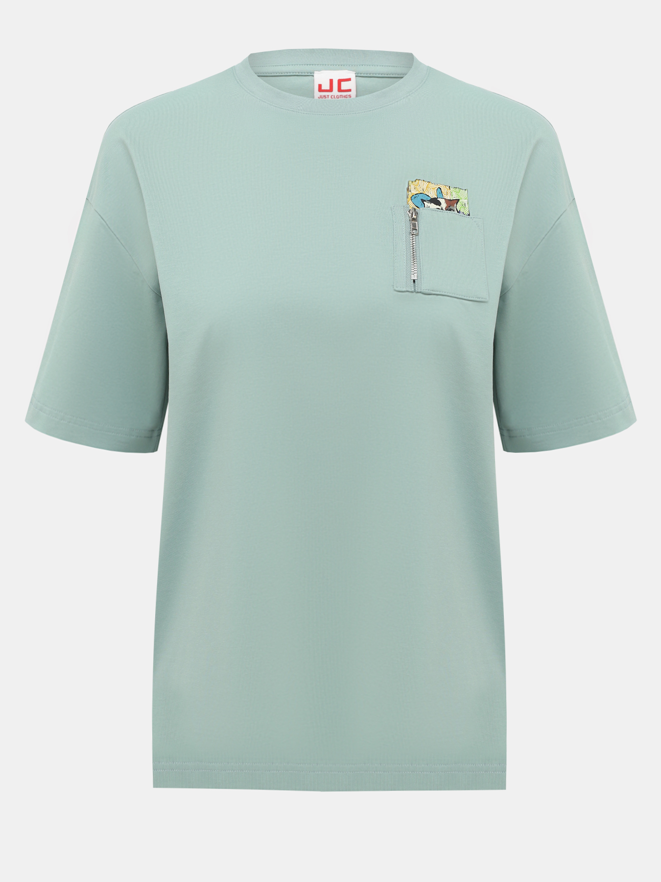 

Футболка женская Just Clothes 000000579 зеленая 46 RU, Зеленый, 000000579