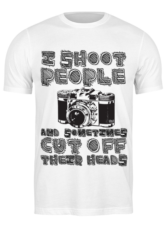 Футболка мужская Printio I shoot people белая L