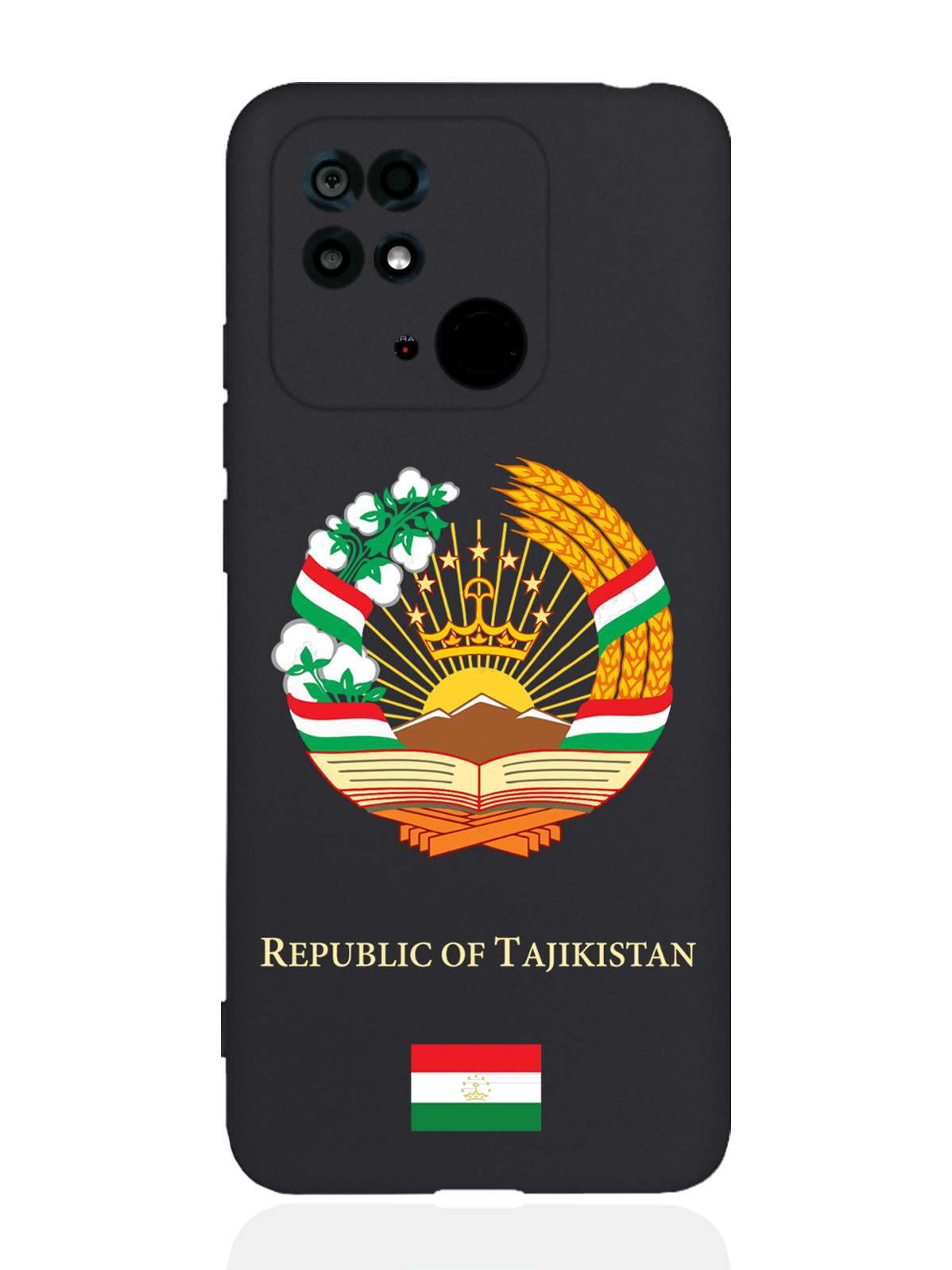 

Чехол SignumCase Xiaomi Redmi 10C Герб Таджикистана черный, Разноцветный, Xiaomi Redmi 10C Герб Таджикистана