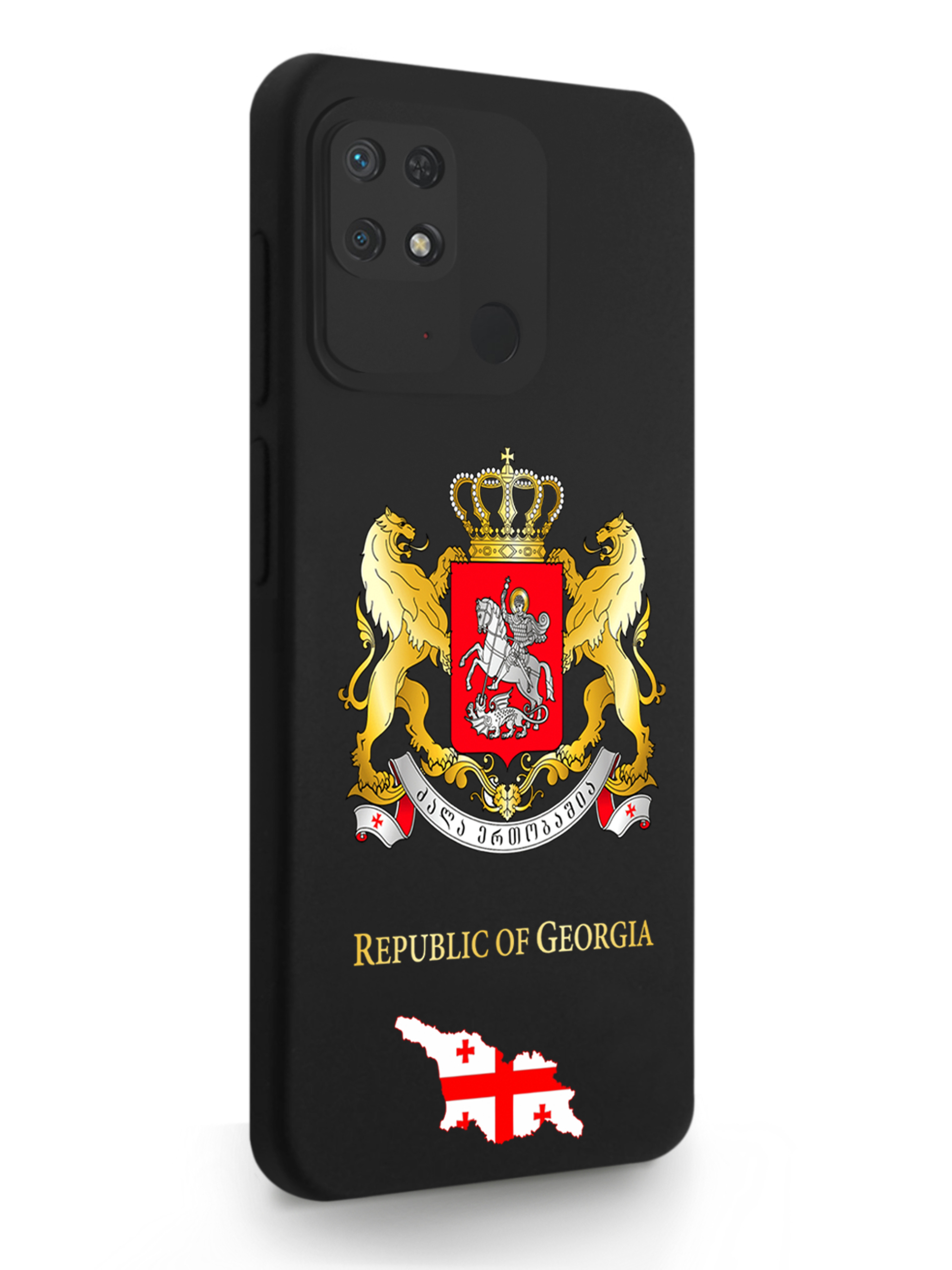 фото Чехол musthavecase xiaomi redmi 10c герб грузии черный signumcase