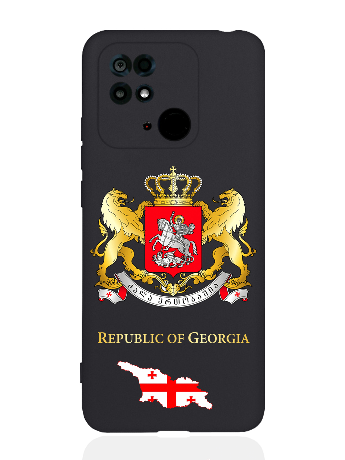 фото Чехол musthavecase xiaomi redmi 10c герб грузии черный signumcase