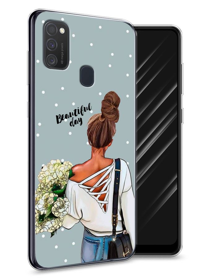 

Чехол Awog на Samsung Galaxy M21 "Beautiful day", Голубой;коричневый;бежевый, 29750-6