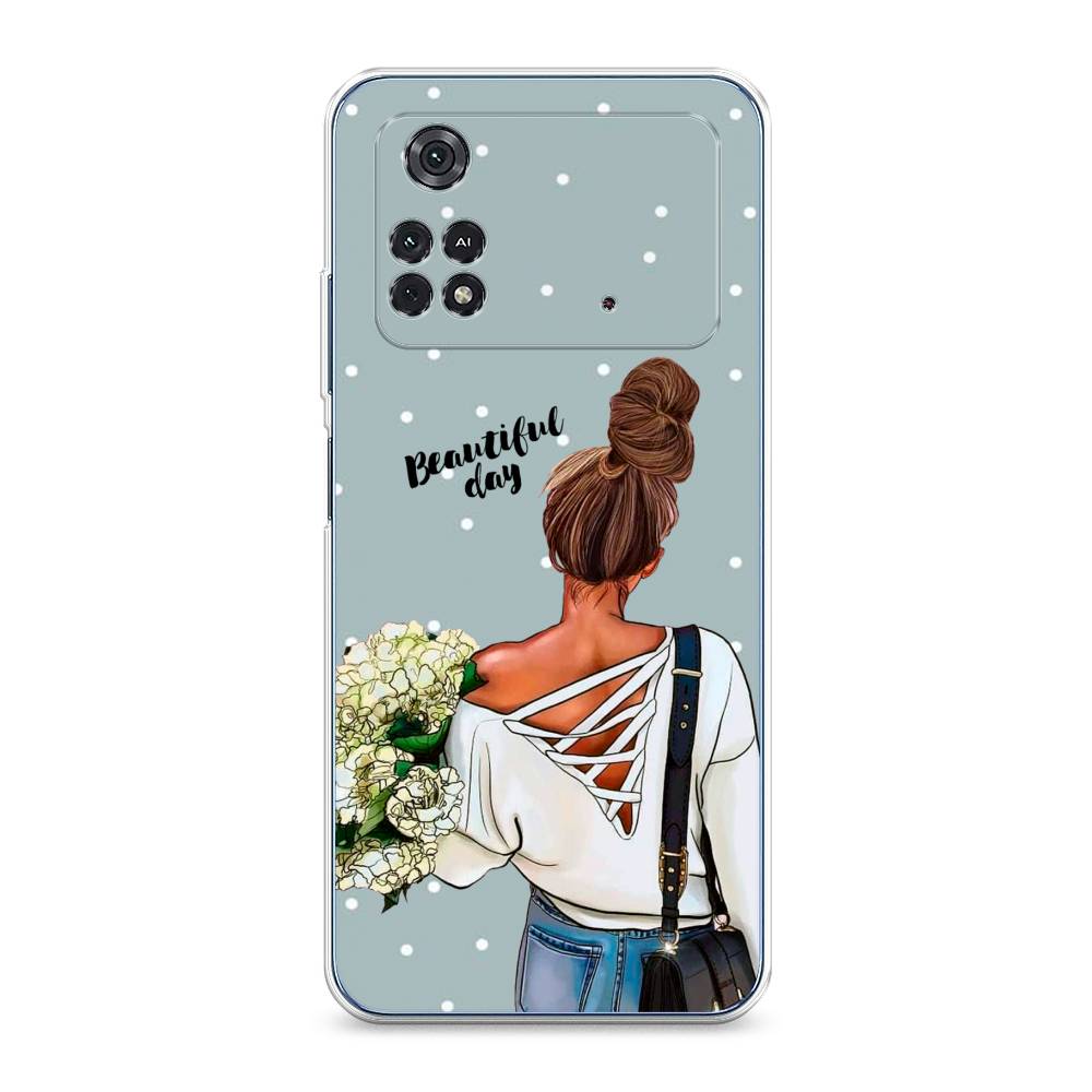 

Чехол Awog на Poco M4 Pro 4G "Beautiful day", Голубой;коричневый;бежевый, 313050-6