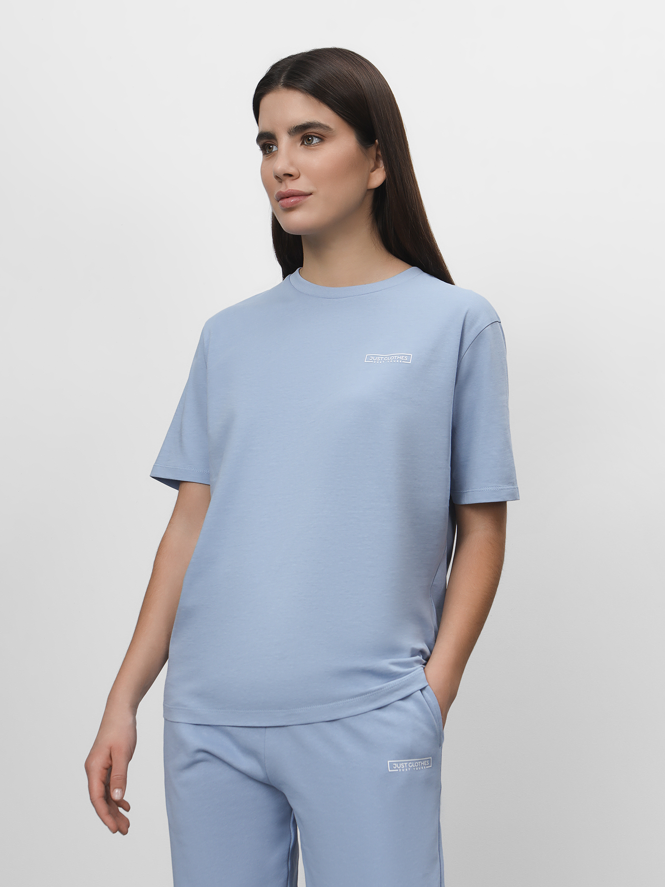 

Футболка женская Just Clothes 444761 голубая 48-50 RU, Голубой, 444761