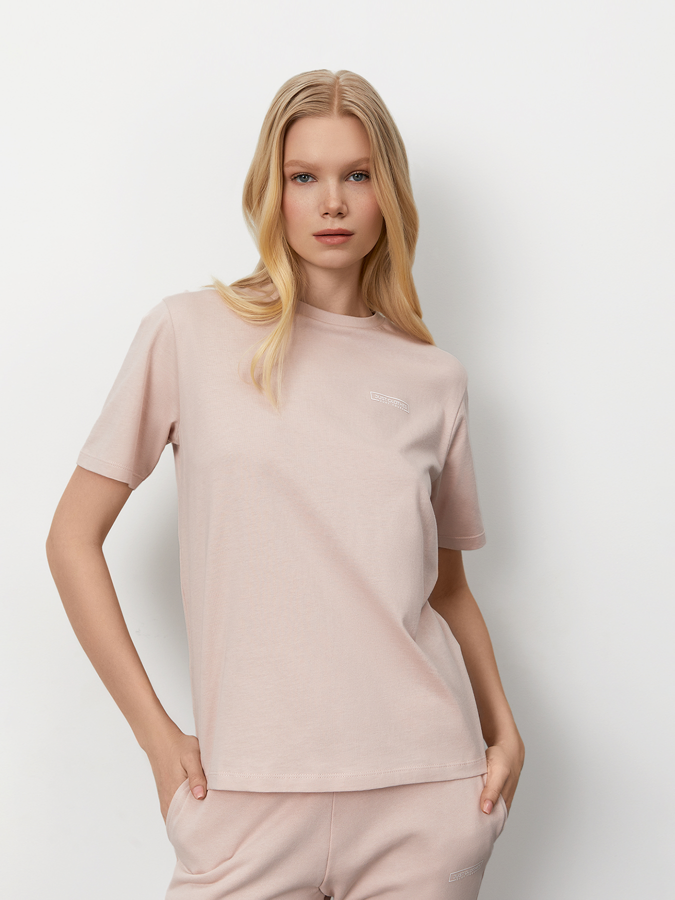 

Футболка женская Just Clothes 000000597 розовая 44-46 RU, Розовый, 000000597