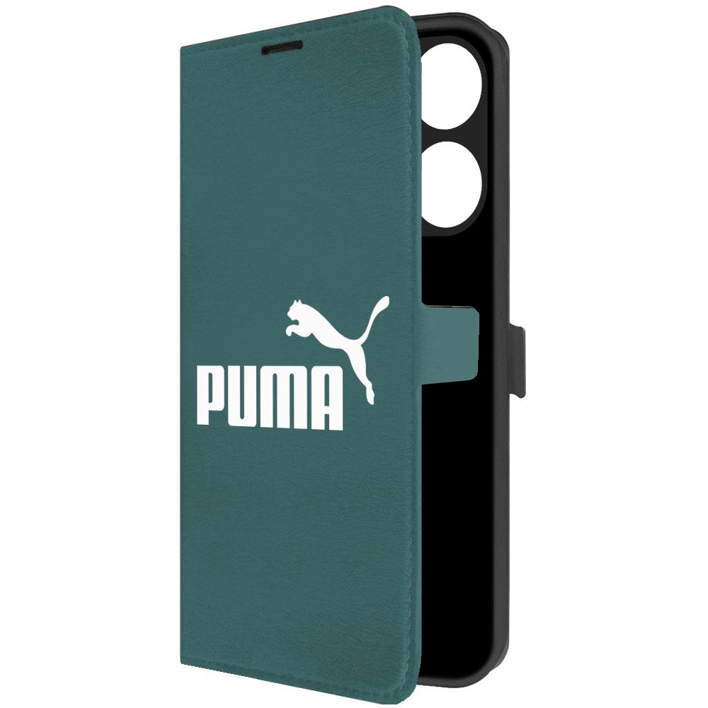 

Чехол-книжка Krutoff Eco Book для TECNO Spark Go 2023 Puma (Пума) (зелёный опал), Зеленый