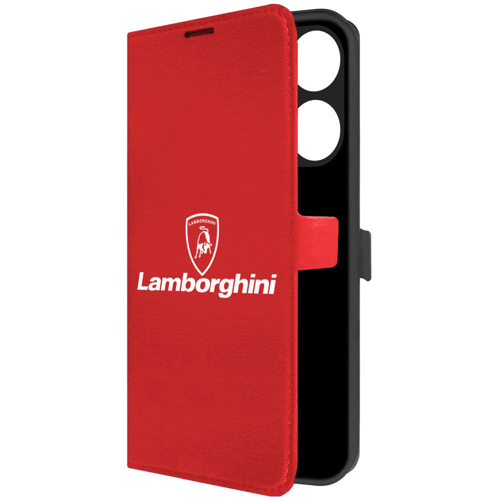 

Чехол-книжка Krutoff Eco Book для Tecno Spark Go 2023 Lamborghini красный