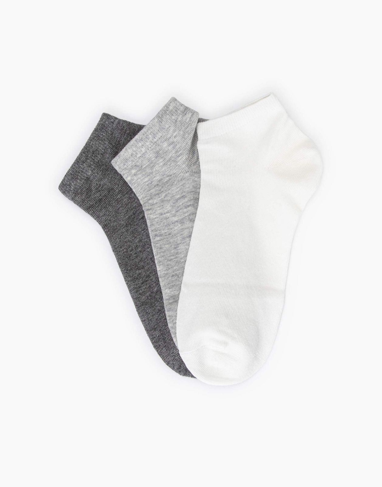 Комплект носков женских 3 пары Gloria Jeans GHS009914 белый/серый меланж 25/0