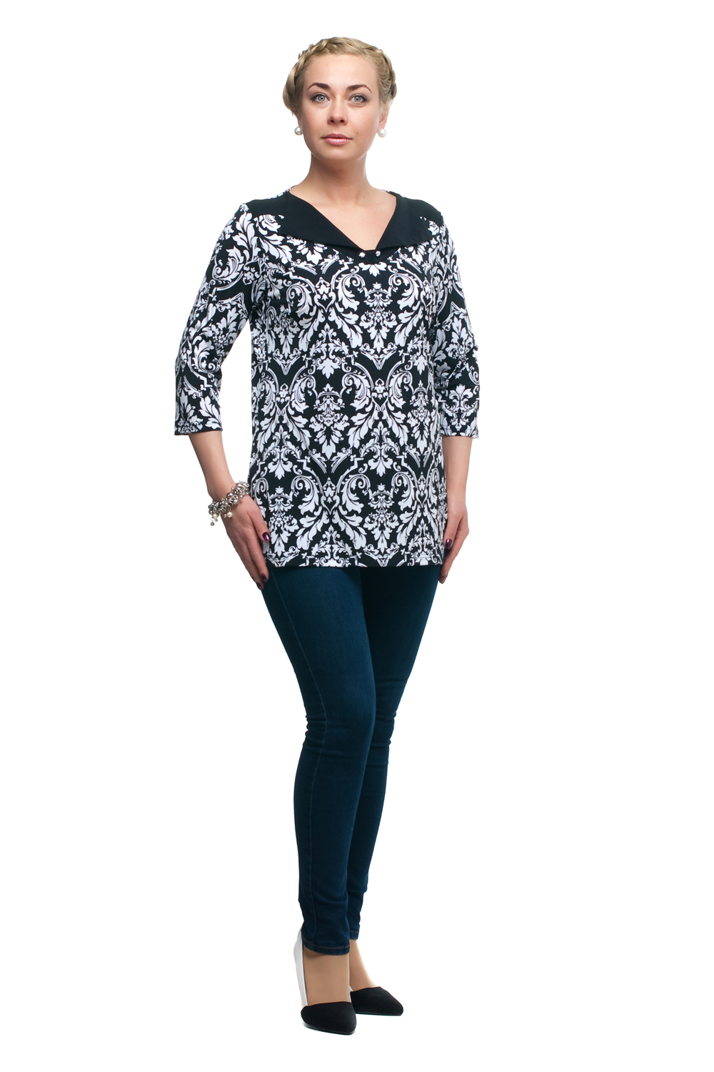 

Блуза женская OLSI 1710012 черная 56 RU, 1710012