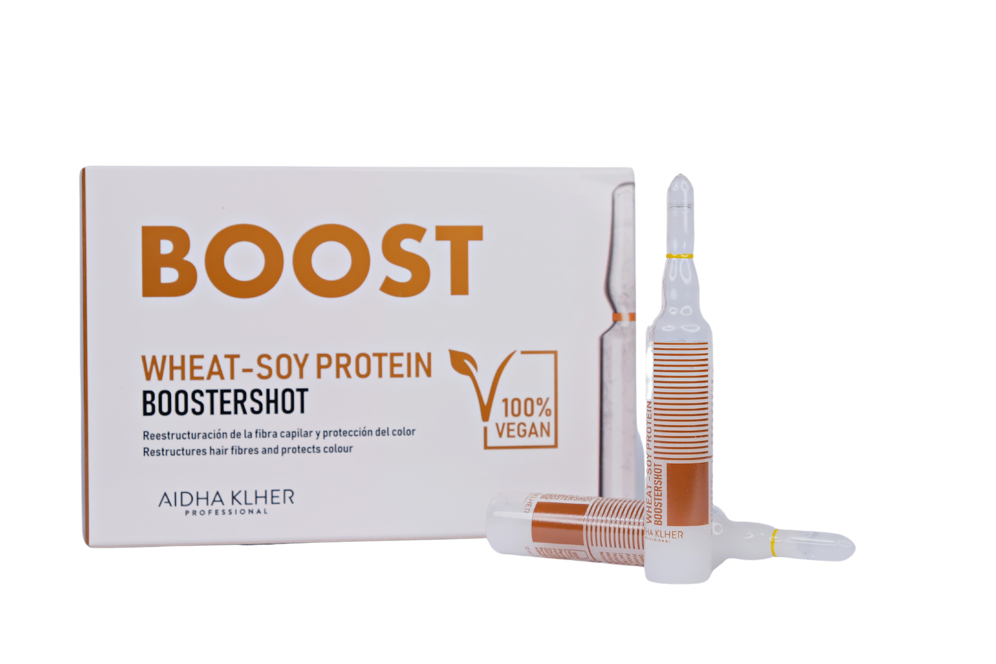 Сыворотка-бустер для волос Aidha Klher Boost Wheat-Soy Protein, 12 ампул по 12 мл