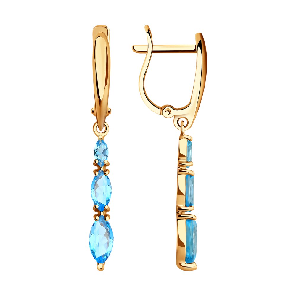 

Серьги из красного золота Diamant 51-321-02465-1, топаз, 51-321-02465-1