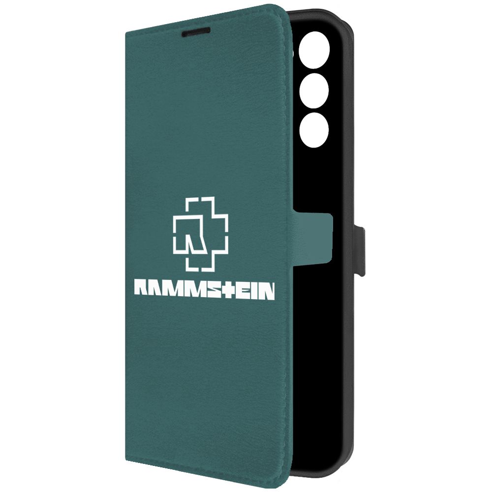 

Чехол-книжка Krutoff Eco Book для Tecno Spark Go 2022 Rammstein зелёный опал