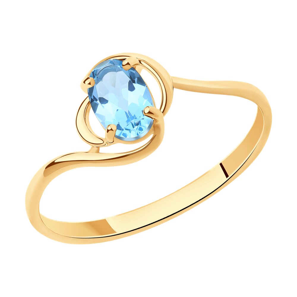 

Кольцо из красного золота р. , Diamant 51-310-00972-1, топаз, 51-310-00972-1