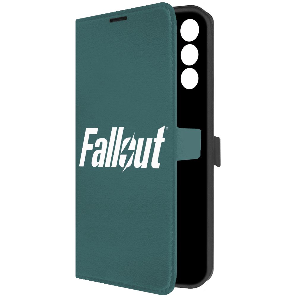 

Чехол-книжка Krutoff Eco Book для Tecno Spark Go 2022 Fallout зелёный опал, Зеленый