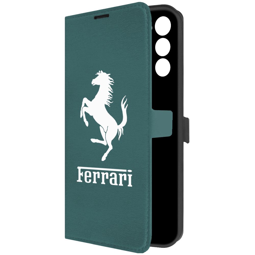 

Чехол-книжка Krutoff Eco Book для Tecno Spark Go 2022 Ferrari зелёный опал, Зеленый