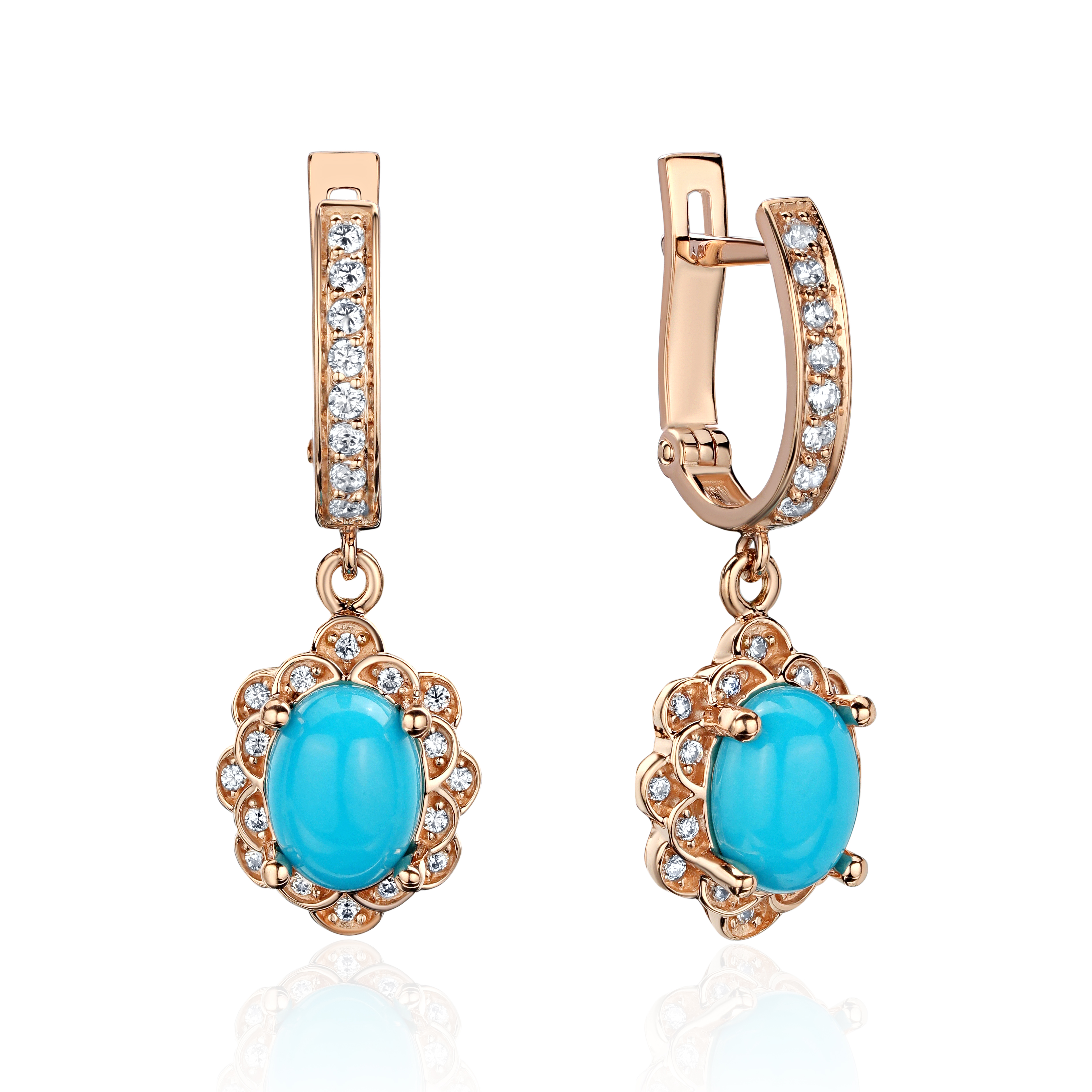 

Серьги из золота с фианитом Эстет 01С4110973-1, 01С4110973-1