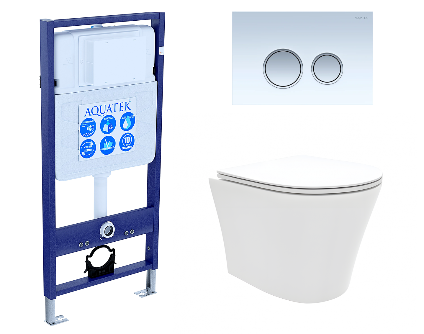 

Комплект: инсталляция Акватек Standart + унитаз Neo с белой кнопкой, 551356