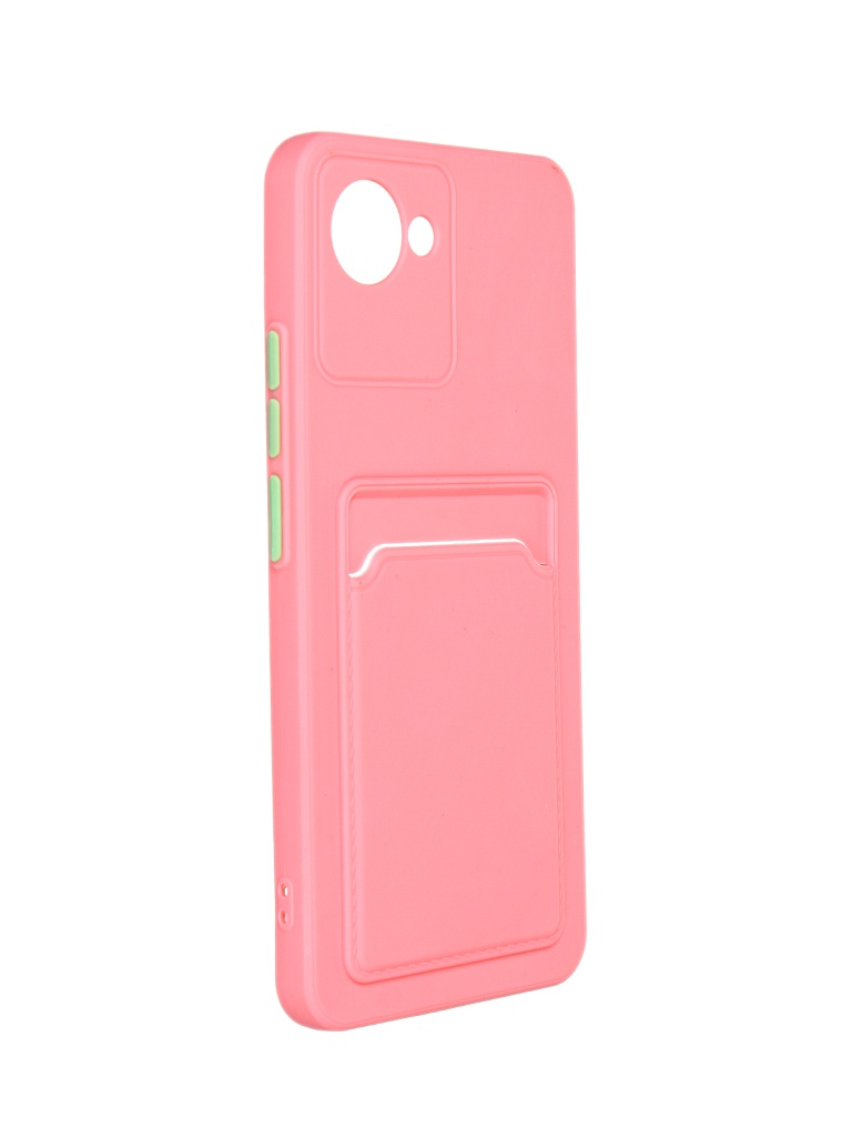 

Чехол Neypo для Realme C30 Pocket Matte Silicone с карманом Pink NPM55978