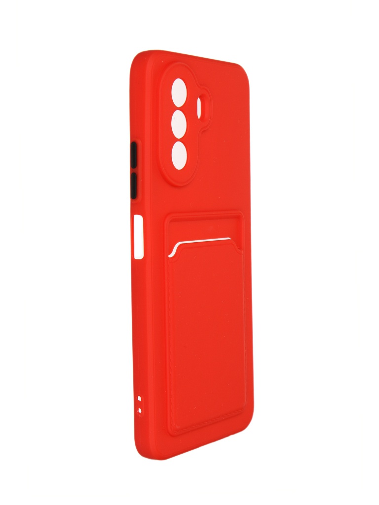 фото Чехол neypo для huawei nova y70 pocket matte silicone с карманом red npm55973