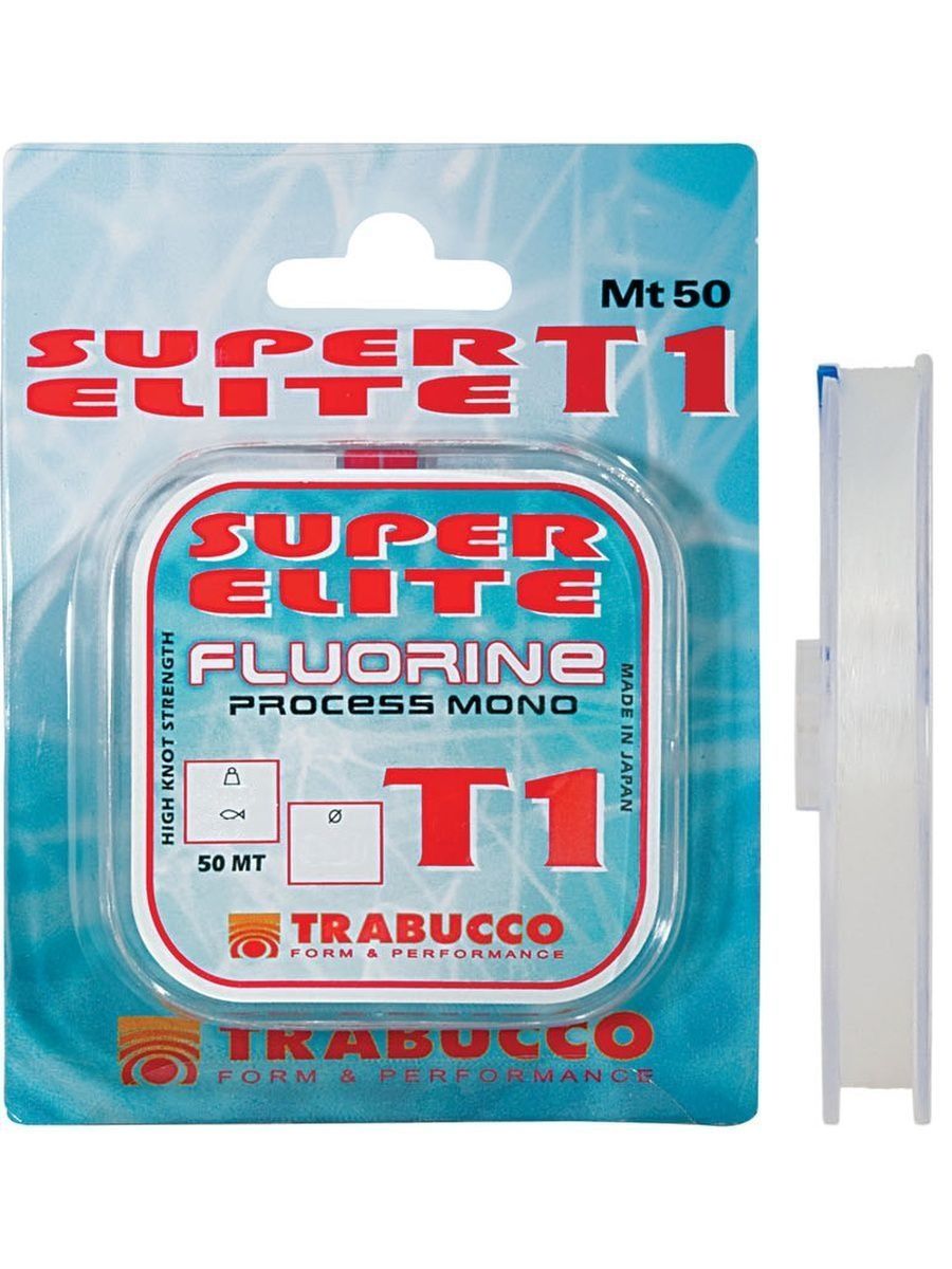 

Монолеска Trabucco Super Elite T1 Fluorine 50m Clear 0.14mm/3.35kg, Super Elite T1 Fluorine