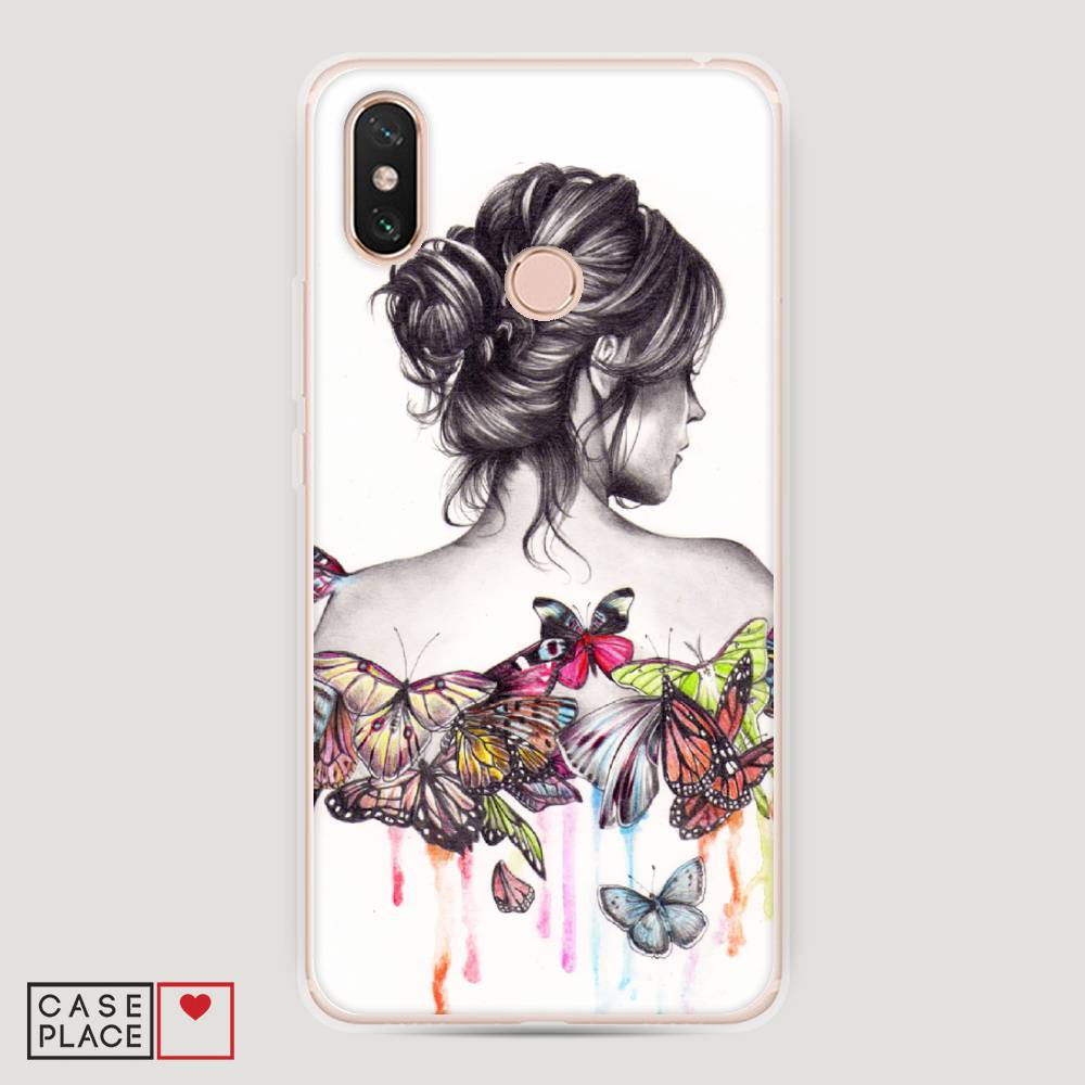 

Пластиковый чехол "Девушка с бабочками" на Xiaomi Mi Max 3