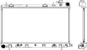 

34211008SAK_радиатор охлаждения! МКПП, с горловиной\ Subaru Forester 2.0i 02-05