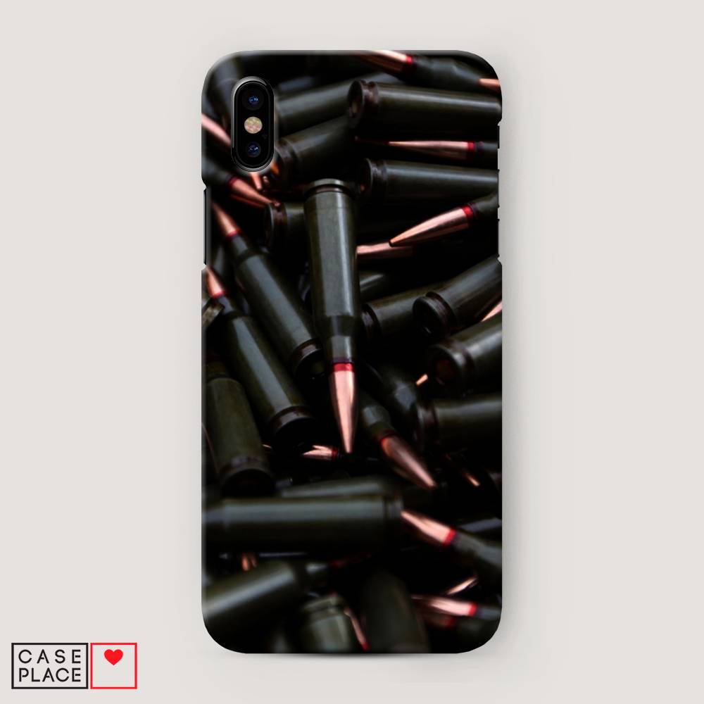 

Пластиковый чехол "Пули черные" на Apple iPhone XS Max (10S Max), 11920-4