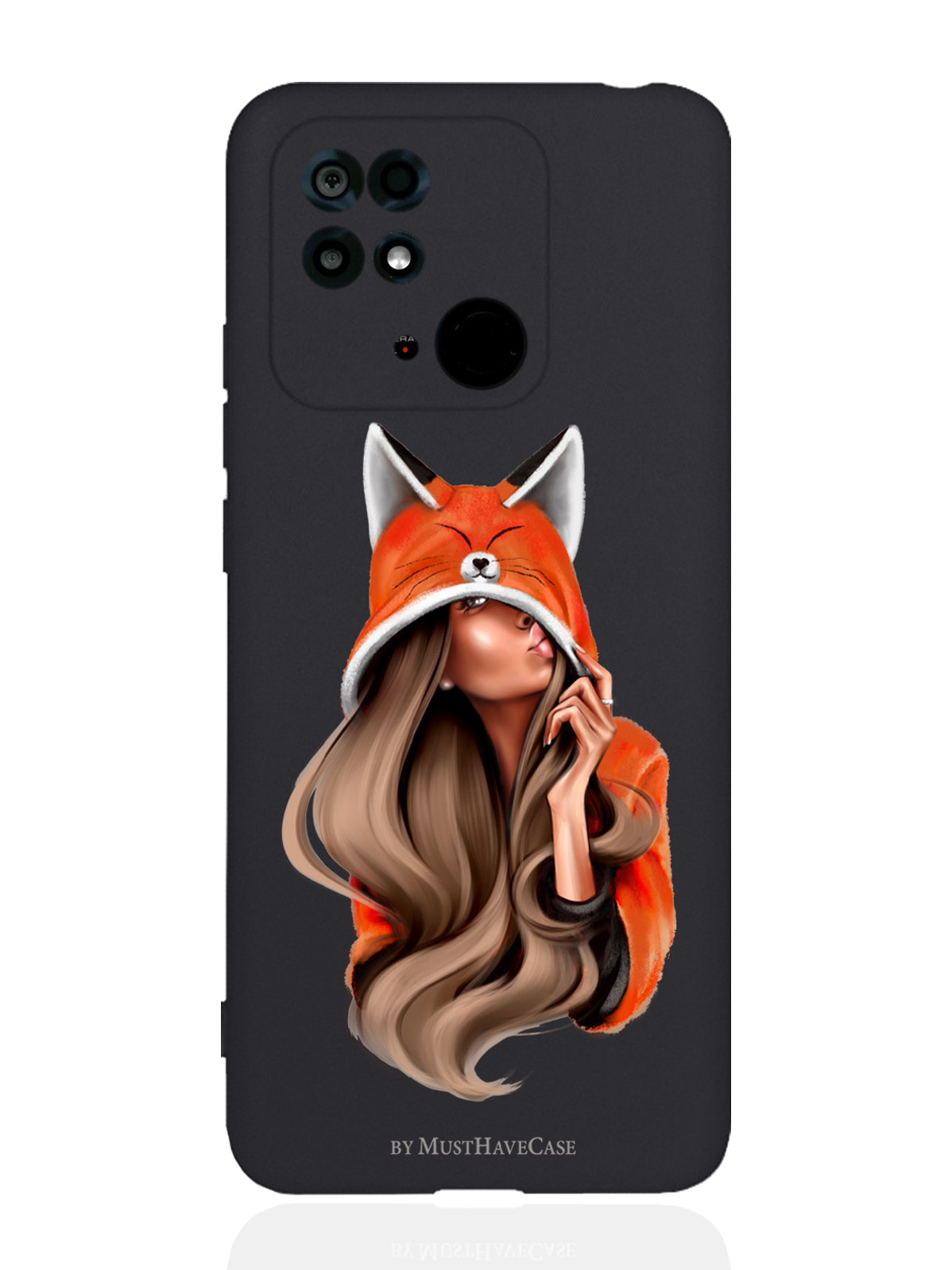 

Чехол MustHaveCase Xiaomi Redmi 10C Лисичка черный, Оранжевый;черный, Xiaomi Redmi 10C Foxy Girl/ Лисичка