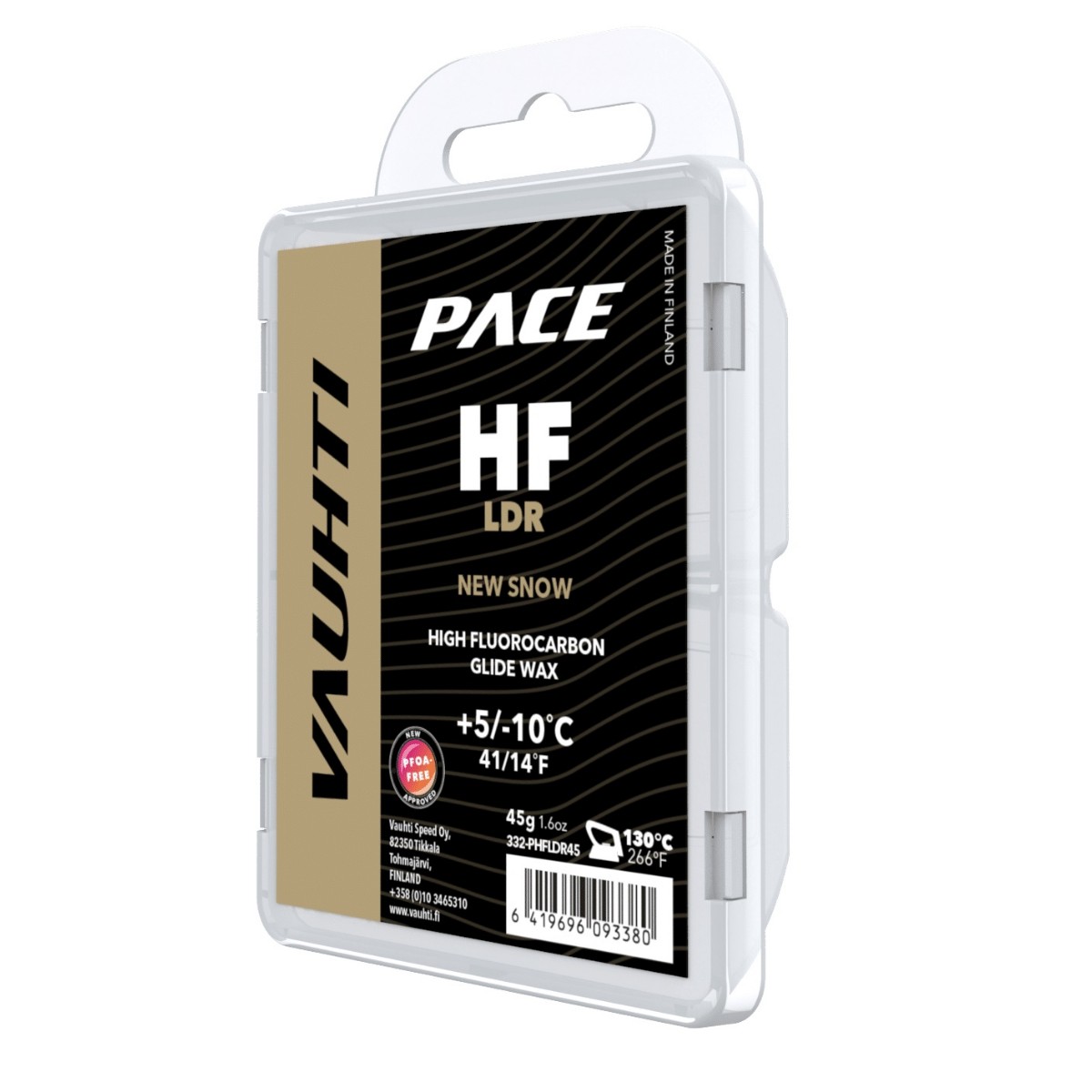 

Мазь лыжная скольжения парафин VAUHTI HF LDR +5/-10 С 45 грамм, Синий, Hf Ldr