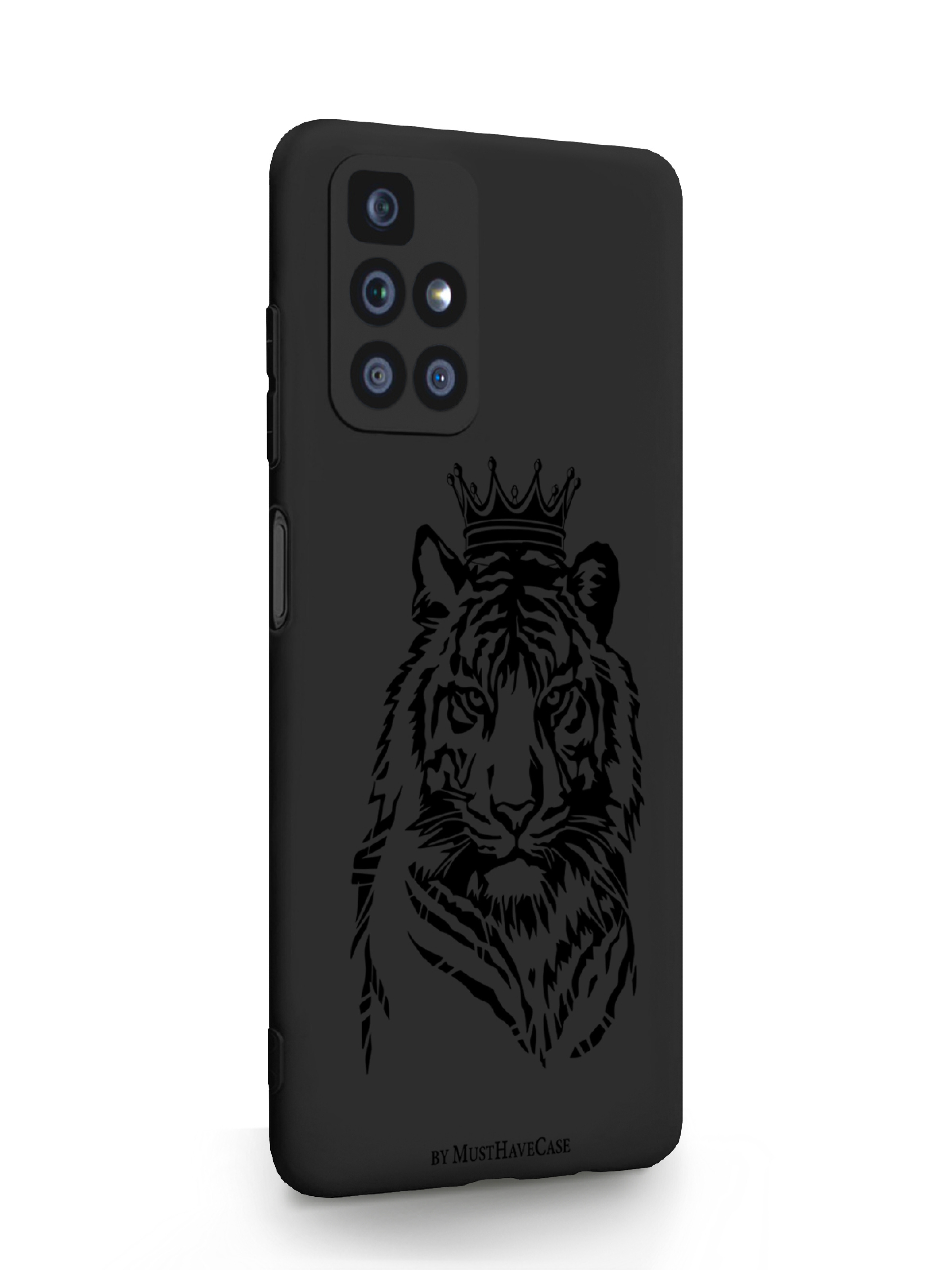Чехол MustHaveCase Xiaomi Redmi 10 Тигр с Короной черный