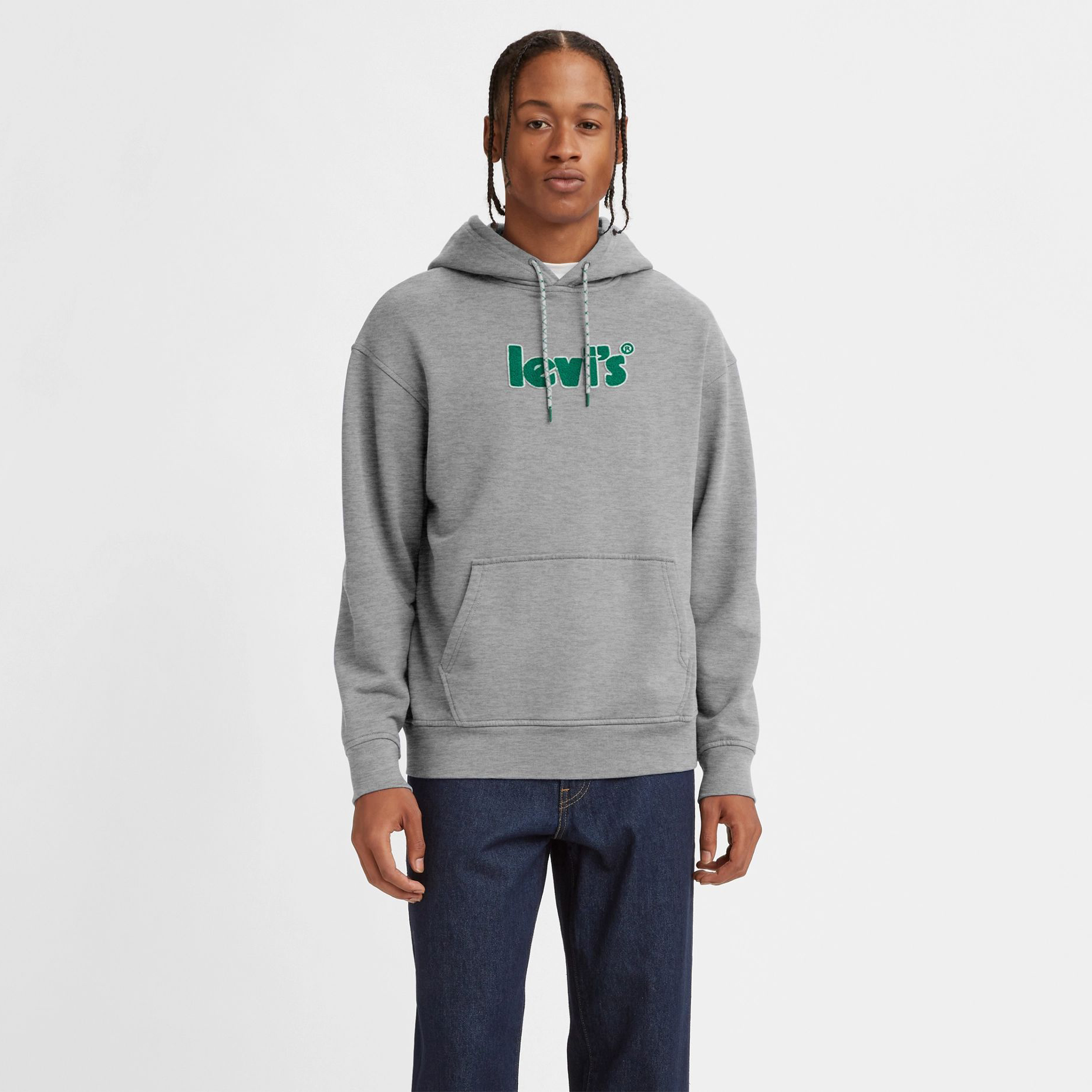 фото Худи мужское levi's men t2 relaxed graphic hoodie серое s