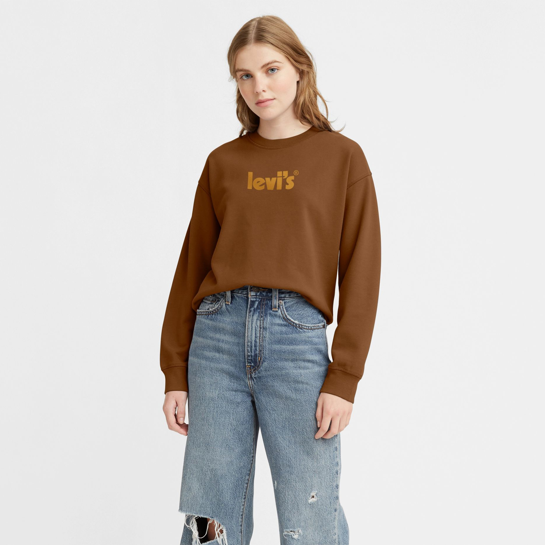 

Свитшот женский Levi's Graphic Standard Crew коричневый S, Graphic Standard Crew