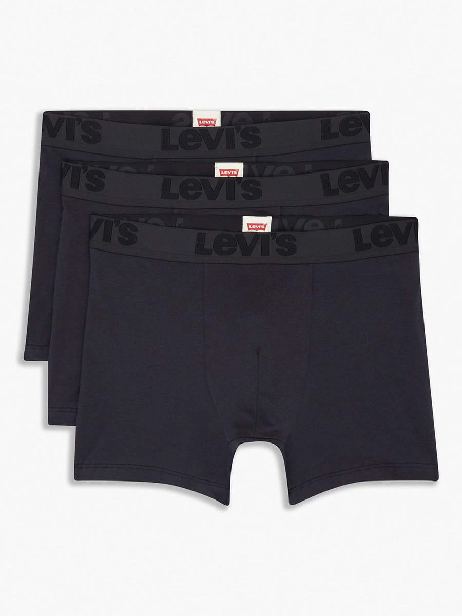 Комплект трусов мужских Levi's LEVIS MEN SOLID BASIC BOXER 3P черных L