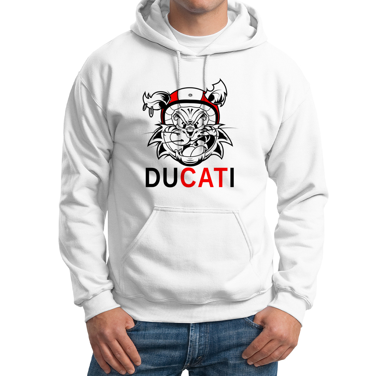 

Худи унисекс CoolPodarok Ducati белое 60 RU, 0M015734