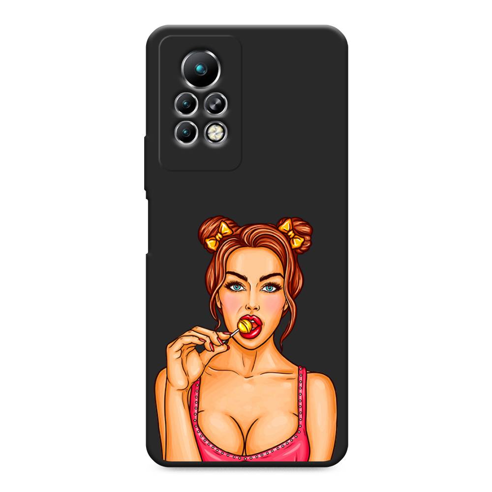фото Матовый силиконовый чехол "вкусный леденец" на infinix note 11 pro awog