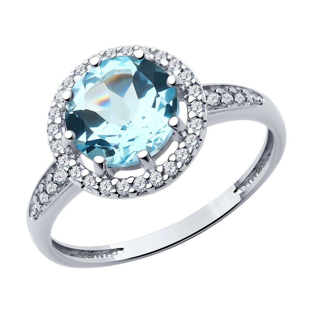 

Кольцо из серебра р. 19,5 Diamant 94-310-02052-1, фианит\топаз, 94-310-02052-1
