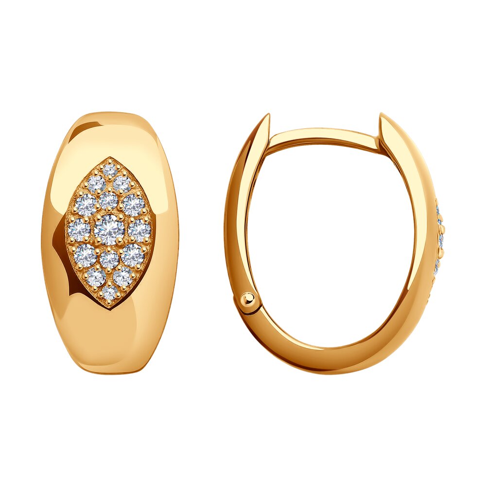 

Серьги из красного золота SOKOLOV 0200289, фианит, 0200289
