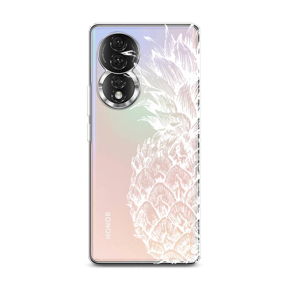 

Чехол Awog на Honor 80 "Ананас графика белая", Белый, 6120350-10