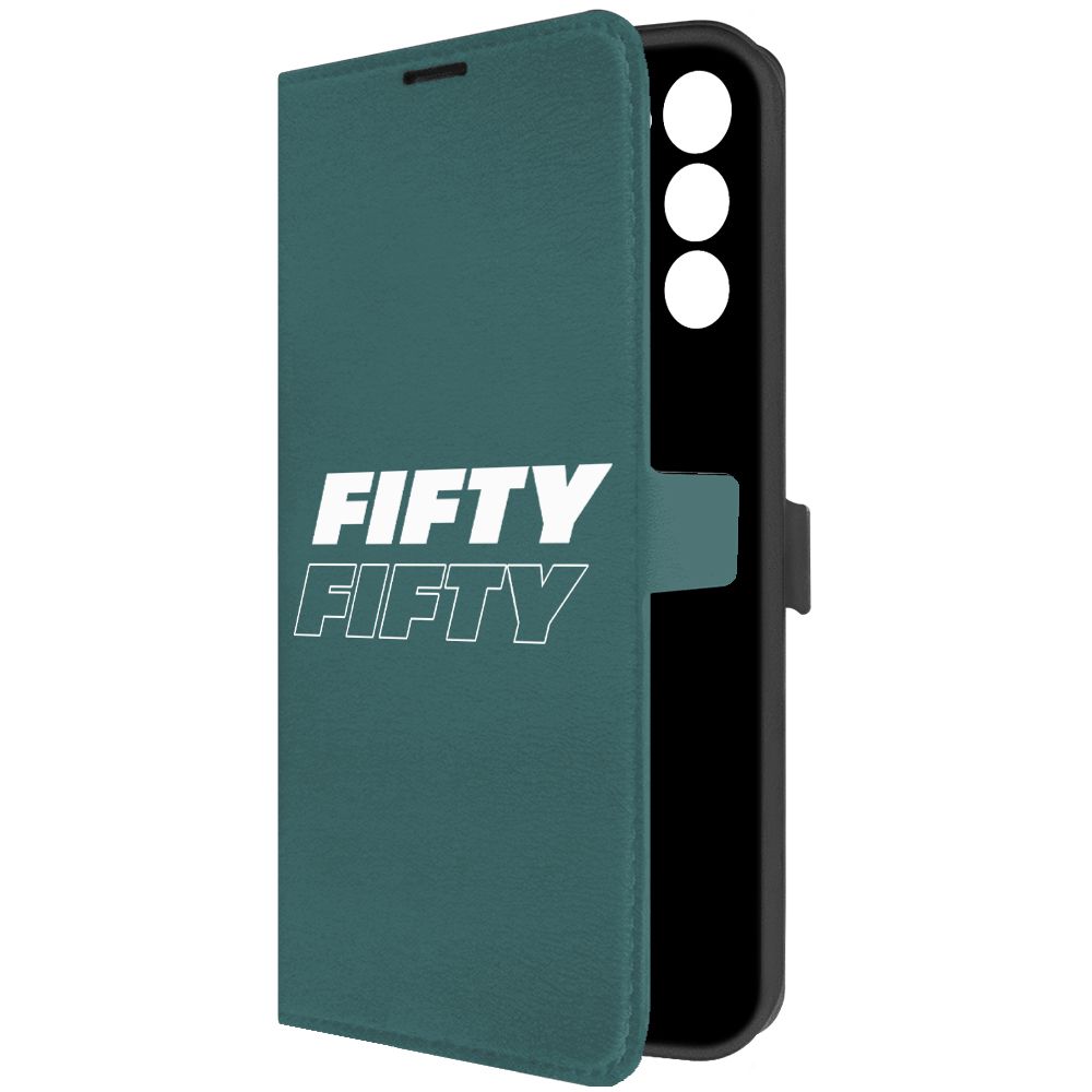 

Чехол-книжка Krutoff Eco Book для Tecno Spark 8C Fifty Fifty зелёный опал, Зеленый