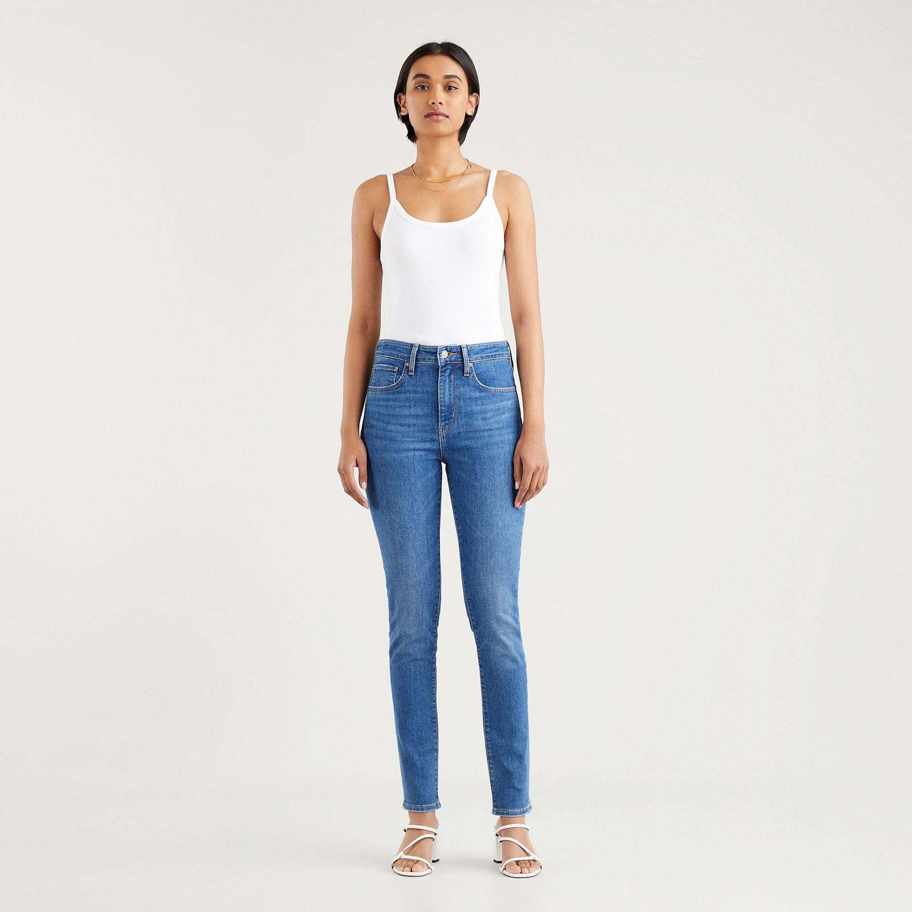 фото Джинсы женские levi's 721 high rise skinny синие 31/32