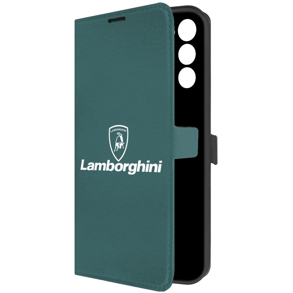 

Чехол-книжка Krutoff Eco Book для Tecno Spark 8C Lamborghini зелёный опал