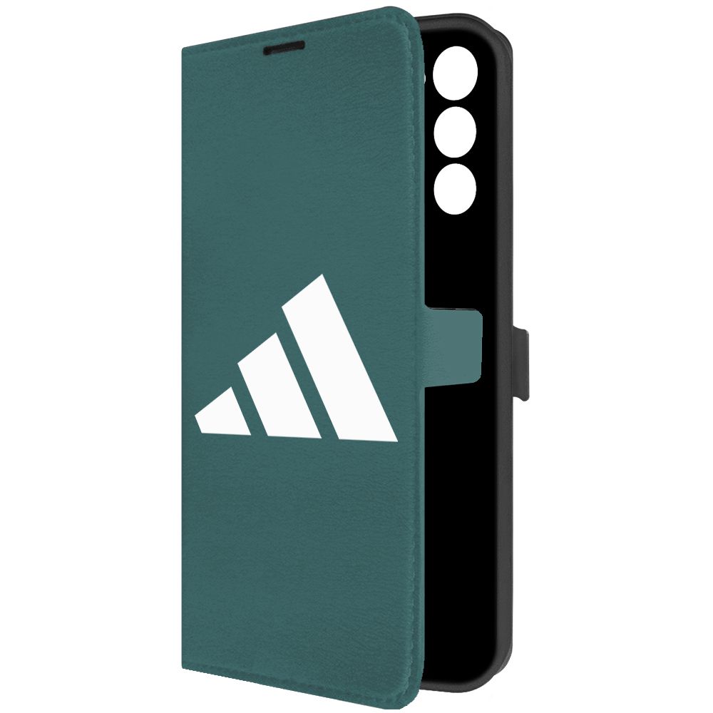

Чехол-книжка Krutoff Eco Book для Tecno Spark 8C Adidas зелёный опал, Зеленый
