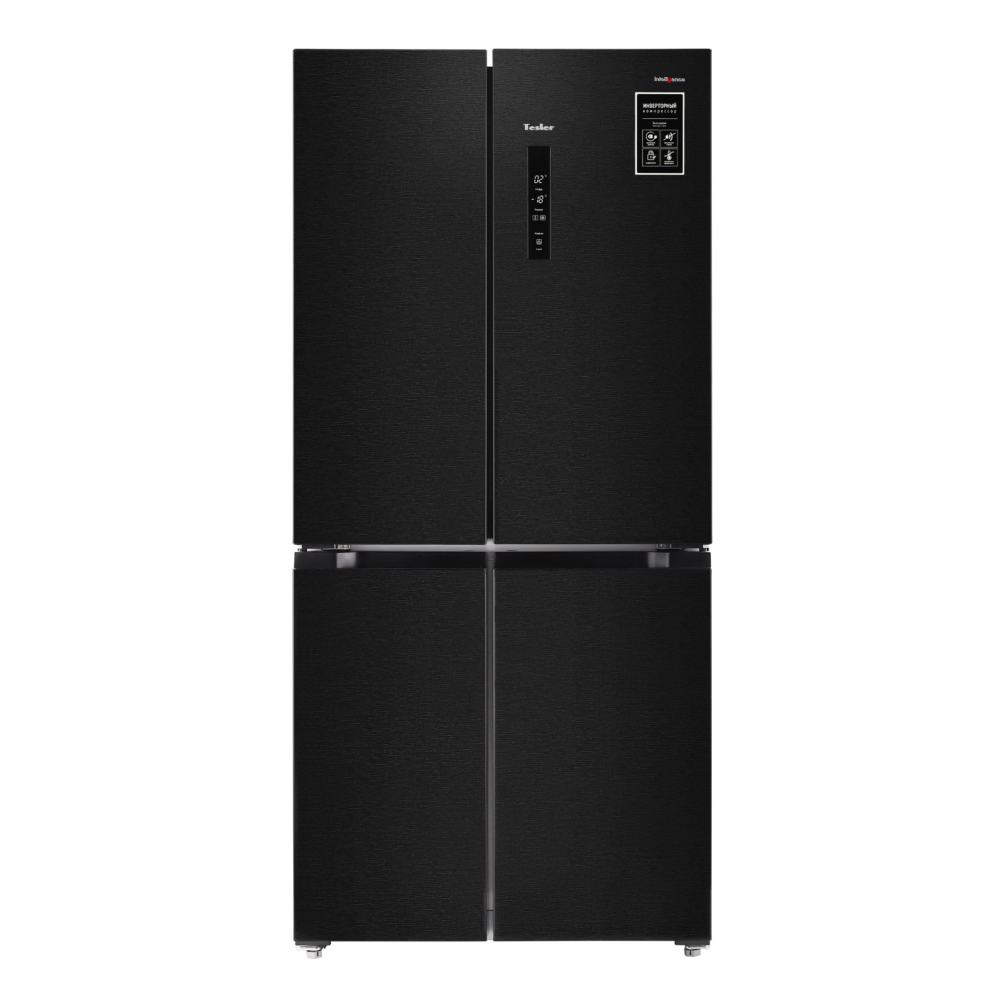 Холодильник TESLER RCD-482I серый комплект 5 зеленых нитей по 20м 1000 led провод пвх ip54