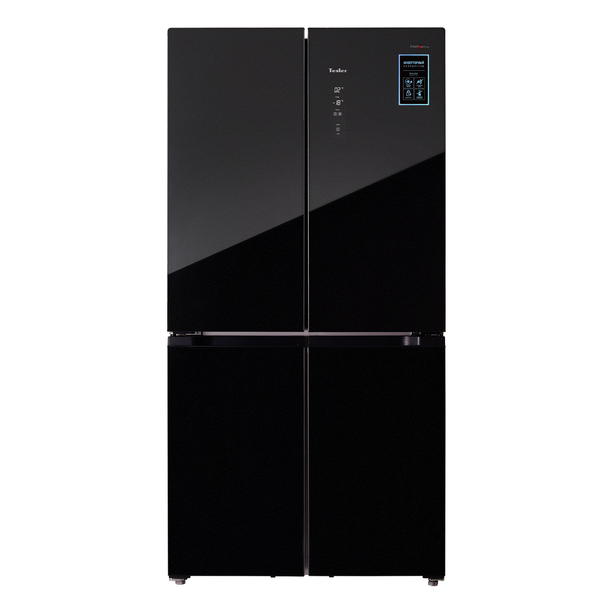 Холодильник TESLER RCD-545I черный умный холодильник xiaomi viomi intelligent interactive large screen smart cross four door refrigerator 502l bcd 502wmlaz03a