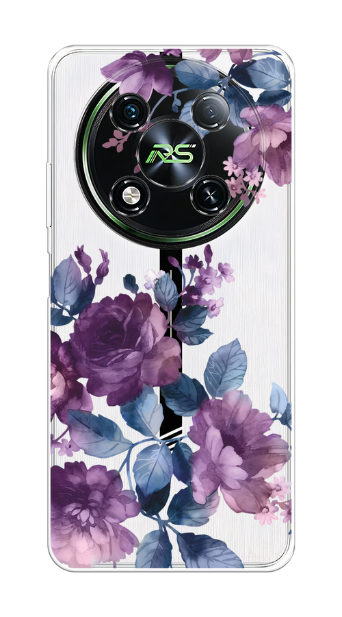 

Чехол на Itel RS4 "Purple Blossoms", Синий;фиолетовый, 3202150-1