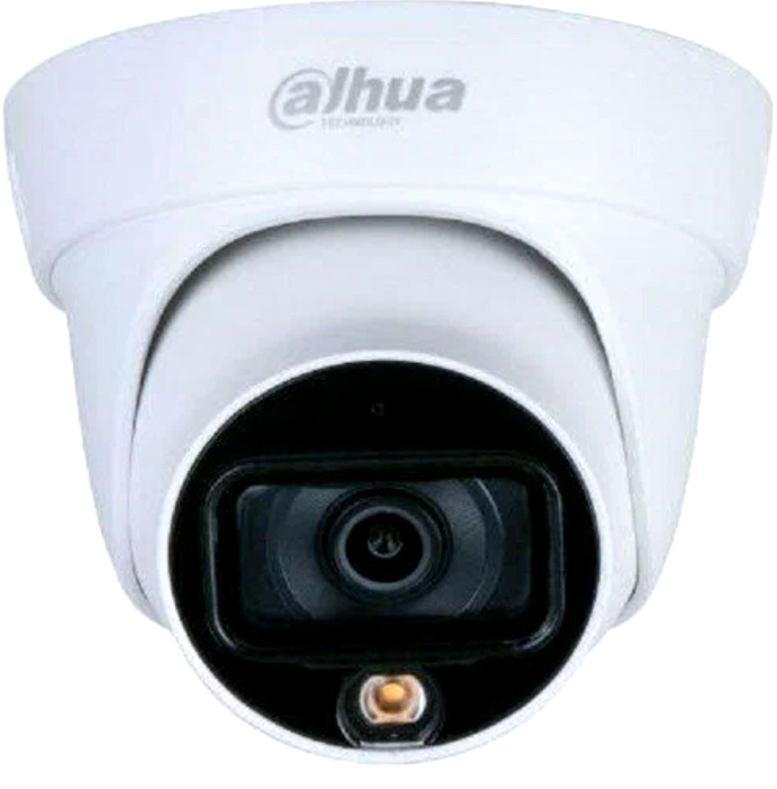 HDCVI уличная видеокамера с Full-color Dahua DH-HAC-HDW1239TLQP-LED-0280B dahua dh ipc hdw2249tp s led 0280b уличная турельная ip видеокамера full color с ии 2мп 1 2 8” cmos объектив 2 8мм видеоаналитика led подсветка до